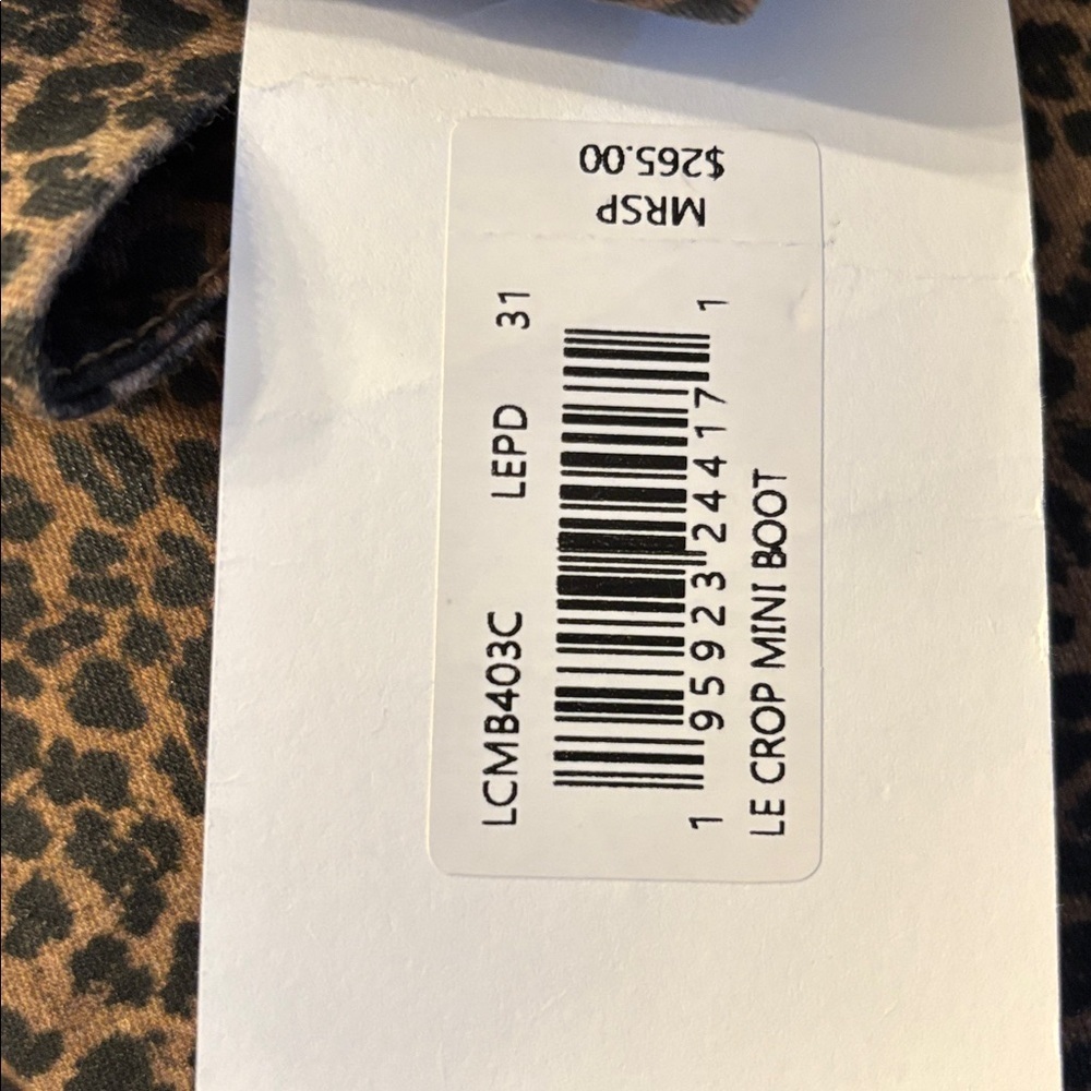 Frame Le Crop Mini Boot Leopard Pant - Picture 5 of 5